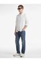 Normal Waist Pocketed Cotton Vintage Straight Fit Jean Trousers - 2