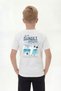 Round Neck Back Print Detailed Short Sleeve Boys' T-Shirt - 4
