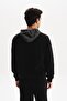 Ar-Ma Men's Hooded Sweatshirt with Text Print, Kangaroo Pocket, Knitted Fabric, Regular Fit, 70% Cotton, 30% Poly - 5
