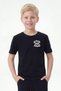 Round Neck Back Print Detailed Short Sleeve Boys' T-Shirt - 3