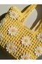 Floral Knitted Bag Large Size Handmade Summer Shoulder and Beach Bag - 3