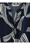 Notch Neck Patterned Blouse - 6
