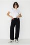 Women's Black Adjustable Leg and Waist Tie Sandy Shalwar Trousers 3319 60286320 - 4