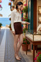 Women's Beach Skirt Asymmetrical Cut Gathered Detailed Knitted Fabric Elastic Waist Extra Short Length Daily Casual - 2