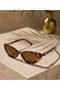 Leopard Brown Vintage Style Women's Cat Eye Sunglasses - 3