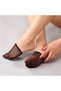 Sheera Series Women's Black/Skin Invisible Slingback Socks Non-Slip Silicone Sole Tulle Open Heel Shoe Socks - 3