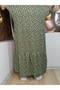 Bürümcük Fabric Bohemian, Ethnic Printed Long Skirt, Elastic Waist, 3 Layers of Ruffles Mevlana - 8