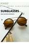 Mens Round Sunglasses UV400 Protection Sun Glasses Fashion Anti-Glare Alloy Frame for Driving Fishing Traveling Brown Lens - 3