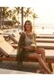 Geometric Patterned Lace Fringed Beach Pareo - Mini Beach Dress - 3