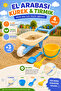 4 Piece Beach Set with Hand Cart - Bucket Shovel Rake Garden Sand Toy Blue - 3