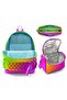 Girl's Yellow Purple Checkered Patterned Triple Primary School School Bag Set Setygn33203A - 2