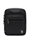 Black Men's Nylon Crossbody Shoulder Bag Lightweight Water Repellent Double Compartment Postman - 6
