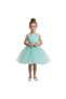 - Mint Green Ruffled Tulle Flower Girl Dress with Bow Sash - 1Y to 10Y