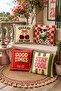 Good Times Patterned 4-Piece Throw Pillow Cover Set - 4