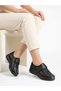 Women's Black Genuine Leather Lightweight Orthopedic Sole Casual Shoes - 4