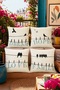 Dream Hope Love Family Patterned 4-Piece Throw Pillow Cover Set