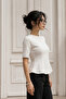 Women's Waist-Fitted Short Sleeve Blouse - 3