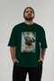 For Dog Lovers 68 Front Dog Printed Green Oversize T-Shirt 100% Cotton Unisex Dog Lover Premium Design - 5