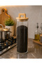 Glass Spice Jar with Bamboo Lid |   Tea Coffee Sugar and Spice Storage Jar 1400 ml