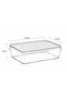 Set of 4 3250 ml Refrigerator & Freezer Storage Containers with Lids Transparent Food Organizer - 4