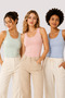 Women's 3-Piece Cotton & Modal Thick Strap Flexible Basic Undershirt - 3-Piece Advantage Pack