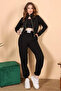 The Elegance of Comfort Style Black Elastic Leg Sweatpants - 3