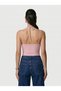 Women's Lace Collar Thin Strap Snap Fastener Body Slim Fit Tight Fit Lycra Bodysuit - 4