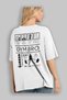 Gym Bro Oversize Back Printed White T-Shirt 100% Cotton Streetwear Premium Comfortable Fit - 3