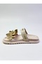 Floral Handmade Flower-Detail Comfortable and Stylish Designed Comfortable Sole Slippers - 4