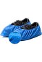 Blue Shoe Covers Disposable Waterproof, Pack of 100 (50 Pairs), Non Slip Plastic Overshoes with Elastic Opening - 4