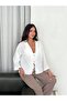 Double Lace Detail Linen Shirt - Ecru Ekru - 3