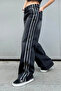 Urban Stripe Wide Leg Jean Pants - 4