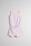 Baby and Child Strap Bodysuit & Shorts Set 100% Cotton (Lilac)