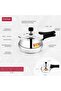 Deluxe Plus Baby Handi Aluminium Pressure Cooker with Outer lid, Induction compatibale Base Durable Design Silver 2Liters - 7