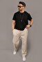 Men's Loose Fit Pique Fabric Wide Leg Sweatpants - 2