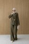 Premium Drafted Tencel Fabric Suit with Gold Brocade Detail
