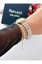 Steel Strap Oval Case 2 Year Warranty 3 Atm Waterproof Women's Wristwatch + Bracelet Gift - 6