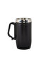 كوب زجاجي سعة 240 مل مع غطاء ومقبض، كوب ترمس للقهوة والشاي - 2