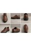 Gd0121 Genuine Perforated Leather Italian Style Lace-Up Lightweight High Eva Sole Casual Sports Classic Dad Shoes - 3