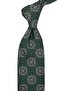 Green Motif Pattern Classic Tie with Handkerchief Kk13740 - 3