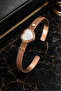 Women's White Stone Heart Figured Copper Bracelet Adjustable Stylish and Elegant Design - 8