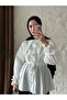 Women's Bow-Tie Look Double Collar Hijab Shirt - 4