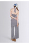 Striped Halter Neck Bustier - 2