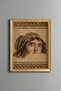 Gypsy Girl Mosaic Portrait - Vintage Patterned Frame - Slim Model