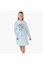 Round Neck Long Sleeves Dress with Lilo and Stitch Print