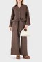 Relaxed Fit Guipure Detailed Long Sleeve Linen Shirt Shirt 699E31842 - 2