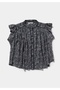 Fashion Fit Round Neck Metered Printed Women's Navy Blue Short Sleeve Shirt - 5
