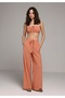 Fashion Fit Strapless Striped Women's Orange Strap Shirt - 3