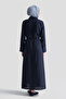Embroidery Detailed Linen Dress Indigo - 6