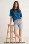 Women's Oversize Plain Unprinted T-Shirt Short Sleeve Summer Crew Neck - 2